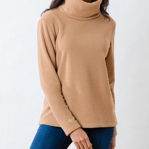 Dudley Stephens Double Roll Neck Greenpoint in Camel XS